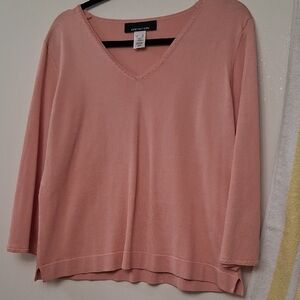 JONES New York Blush V-Neck Top